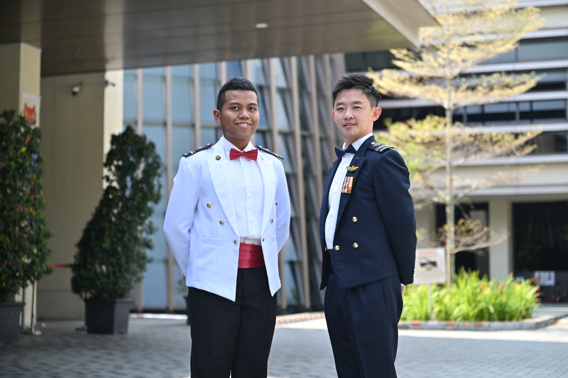 ME4A Muhammad Fikri Bin Suhaimi and ME4 Bai Ruiliang are looking forward to sharing their deep engineering expertise with the men and women in their charge.